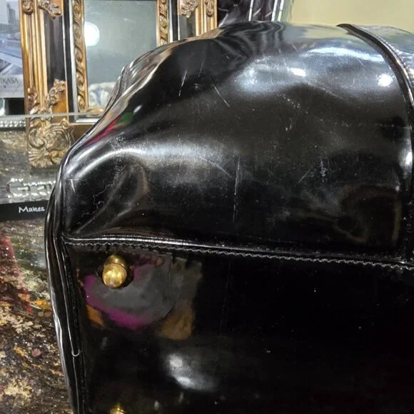 VGC Authentic Chanel Patent Leather Timeless Weekender - Picture 10 of 16